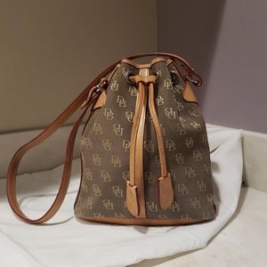 Dooney and Bourke signature canvas mini bucket bag